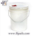 5 gallon hvide plastikspande med tud