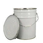 5 gallon malingsspand hvid metal med låseringslåg